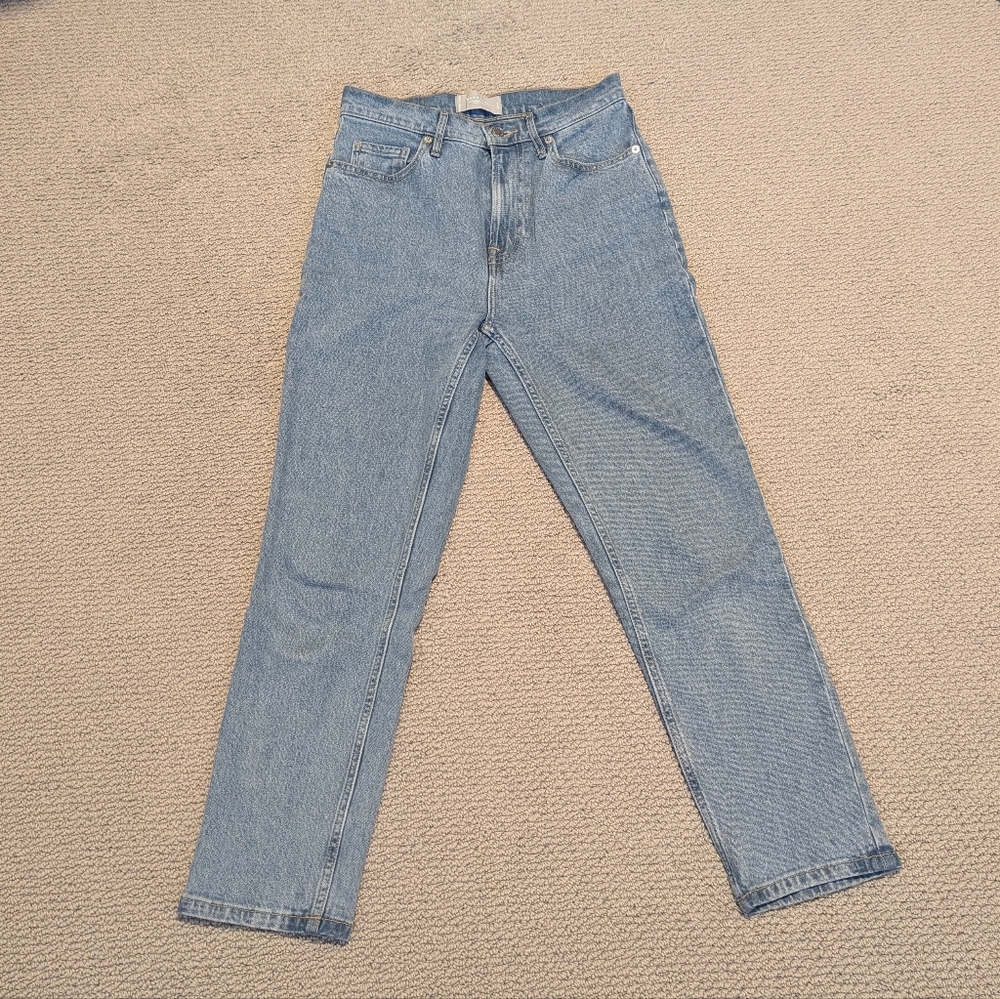 Everlane Original Cheeky Jean in Stone Washed Sky, 26 Crop